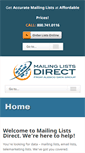 Mobile Screenshot of mailing-lists-direct.com