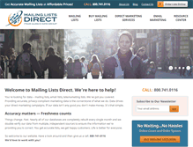 Tablet Screenshot of mailing-lists-direct.com
